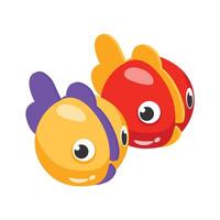 Get this modern 3d style icon depicting fish vector