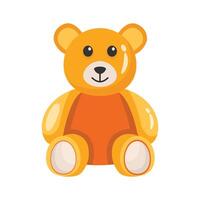A well designed 3d style icon of plush teddy bear vector