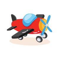 Easy to edit icon of toy plane designed in 3d style vector