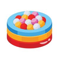 Visually engaging 3d style icon showing blush balls vector