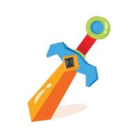 Get this amazing 3d style icon of sword toy vector