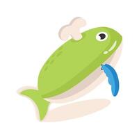 A handy 3d style icon of dolphin toy vector