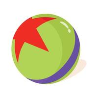 A 3d style icon of rubber ball, easy to edit vector