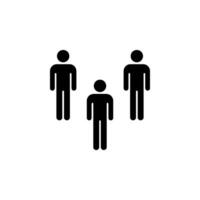 Group of people icon. Suitable for representing teams, communities, gatherings, and social interactions vector