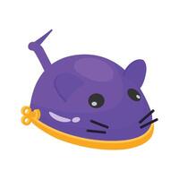 Easy to edit 3d style icon showing toy mouse vector