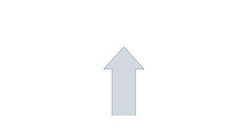 Single upward gray arrow 2D cartoon object animation. Economic growth. Steady progress up. Slow rise. Gradual improvement. Data visualization animated flat colorful item 4K isolated on white video
