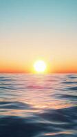 Scenic Sunset Over Calm Ocean Waters photo