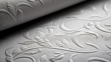 A close up of a white fabric with a pattern photo