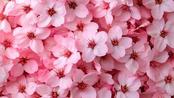 A close up of a bunch of pink flowers photo