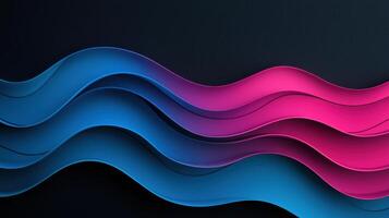 Abstract background with waves of different colors photo