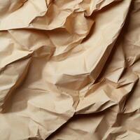 Crumpled brown paper background photo