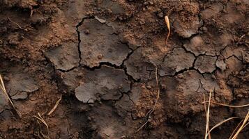 A close up of a dirt surface with cracks photo