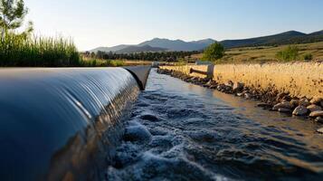 A pipe with water flowing through it photo