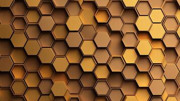 Golden hexagonal background wallpaper photo