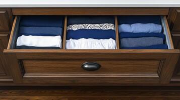 Neatly Organized Underwear in the Drawer photo