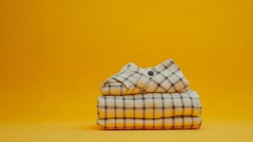 Neatly Folded Pajamas Stored Away Portrait View photo