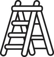 Ladder icon. Abstract representation of a ladder created with bold black lines. vector