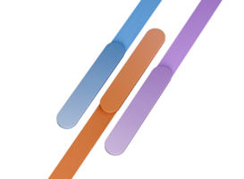 abstract bars with textured ribbons, creating a sleek and stylish look. 3D Illustration png