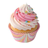 cupcake with icing on transparent background png
