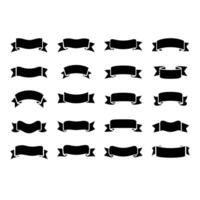 20 Black Ribbon Banner Designs - Customizable Graphic Elements vector