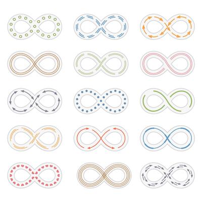 Set of infinity symbols