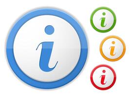 Information icon, four colors vector