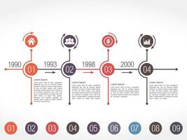 Timeline infographic design template vector