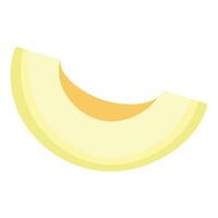 Minimalist slice of yellow melon with visible seeds and rind, perfect for summer food themes, healthy eating concepts and packaging design vector
