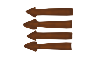 Signage wood directions Wood texture Space to write your message. Illustration. Arrow pointing. Hanging chain. Transparent background. png