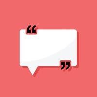 Speech bubble icon with text on red background vector