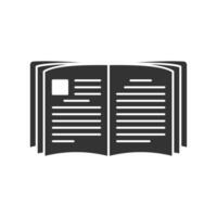 An open book icon on a white background vector