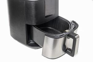 Exploring the sleek design and functionality modern air fryer with its unique features in focus photo