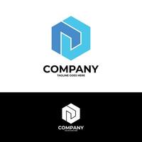 creative logo design simple geometric cube or hexagon box vector