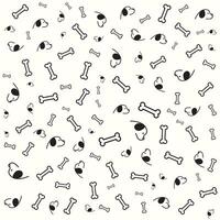 flat design pattern with cute dog elements. Playful and modern style, perfect for pet themed products, fabric, wrapping paper, or backgrounds. vector