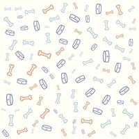 Flat design pattern featuring cute dog elements in a playful and modern style, perfect for pet-themed products, fabric designs, wrapping paper, and creative backgrounds. vector