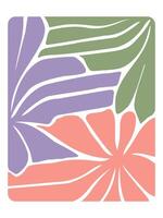 Hand Sketched Boho Flowers in a 70s Retro Palette vector