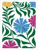 Retro Floral Pattern with Artistic Touch for Crafts vector