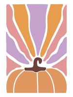 Groovy Floral Art with Bohemian Abstract Touch vector