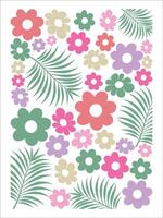 Abstract Flower Design with Retro Energy vector
