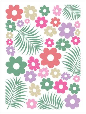 Abstract Flower Design with Retro Energy