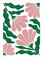 Playful Retro Flower Art with Bold Linework vector