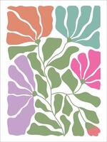 Artistic Retro Floral Design with Soft Pastel Touch vector