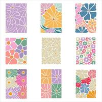 Soft and Stylish Boho Floral Design with Retro Influence vector