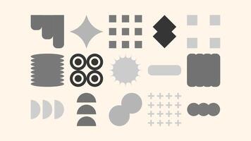 Retro geometric doodles cute hand-drawn sketch elements for kids print, wrapping paper, background design, and school projects vector