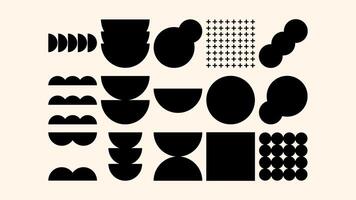 Retro futuristic geometric and hand-drawn shapes in pastel colors. Crayon sketch elements for creative prints, web design, and stationery vector