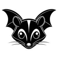 Elegant Sugar Glider Silhouette for Print Projects vector