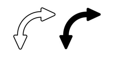 Double quarter circle arrow icon set. perfect for your design project vector