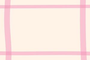 Hand drawn minimalist pink frame background, grid background in beige tones vector