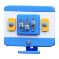 rede configuração 3d objeto ilustração png