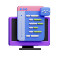 Code Snippet 3D Object Illustration png